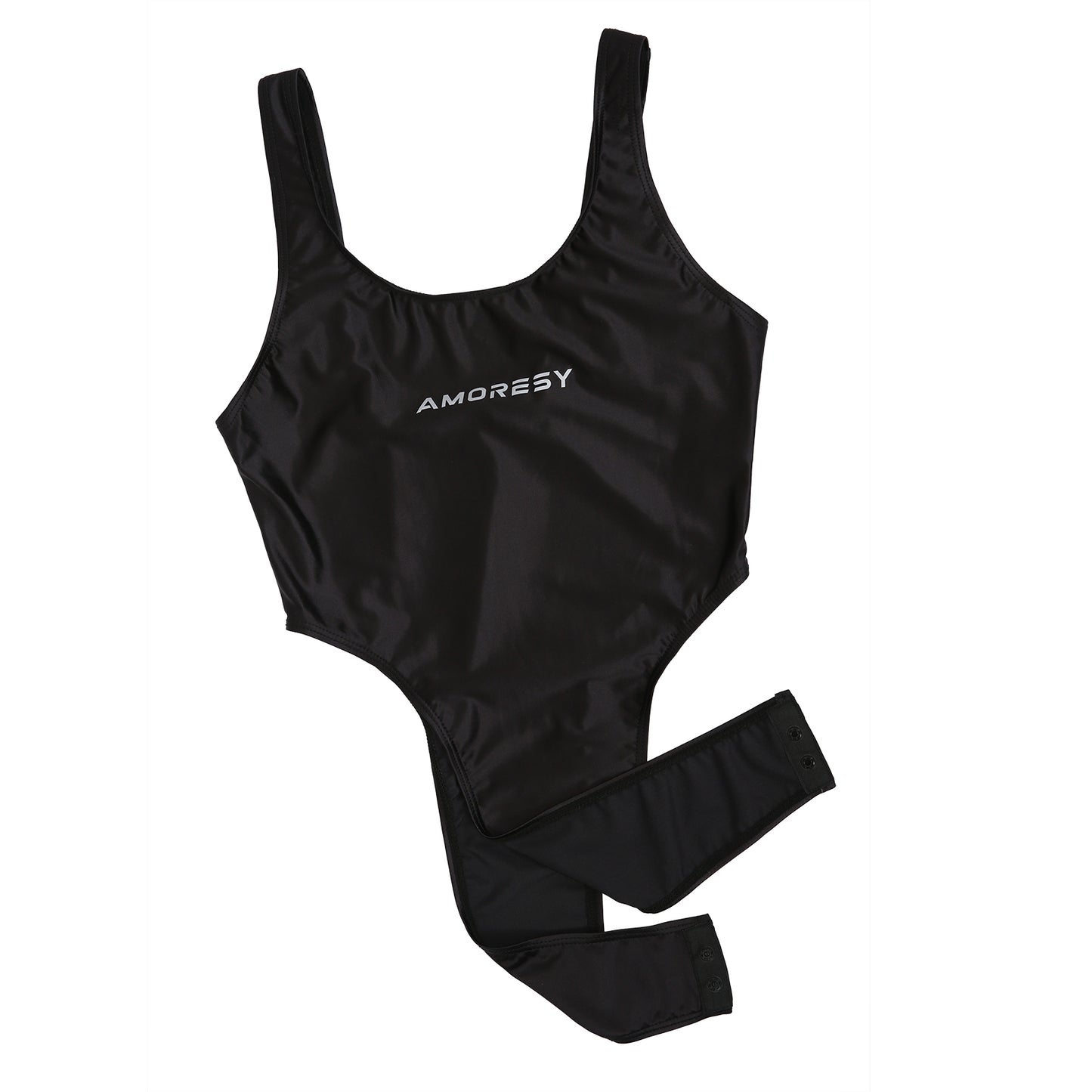 Ravelle Ultra High-Leg Snap-Crotch Bodysuit Top