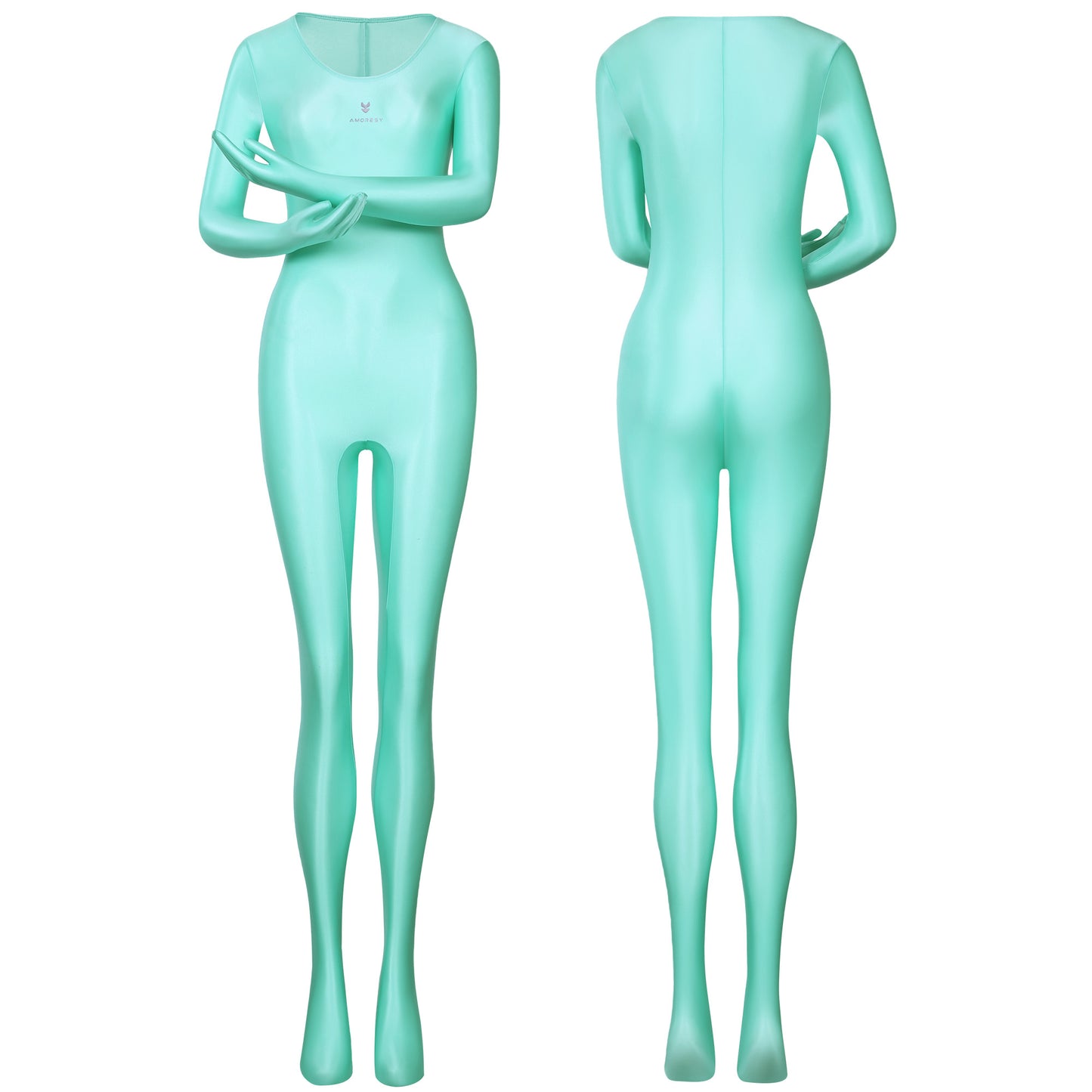 Inferna Sheer Full-Body Catsuit – Gloved and Footed Design