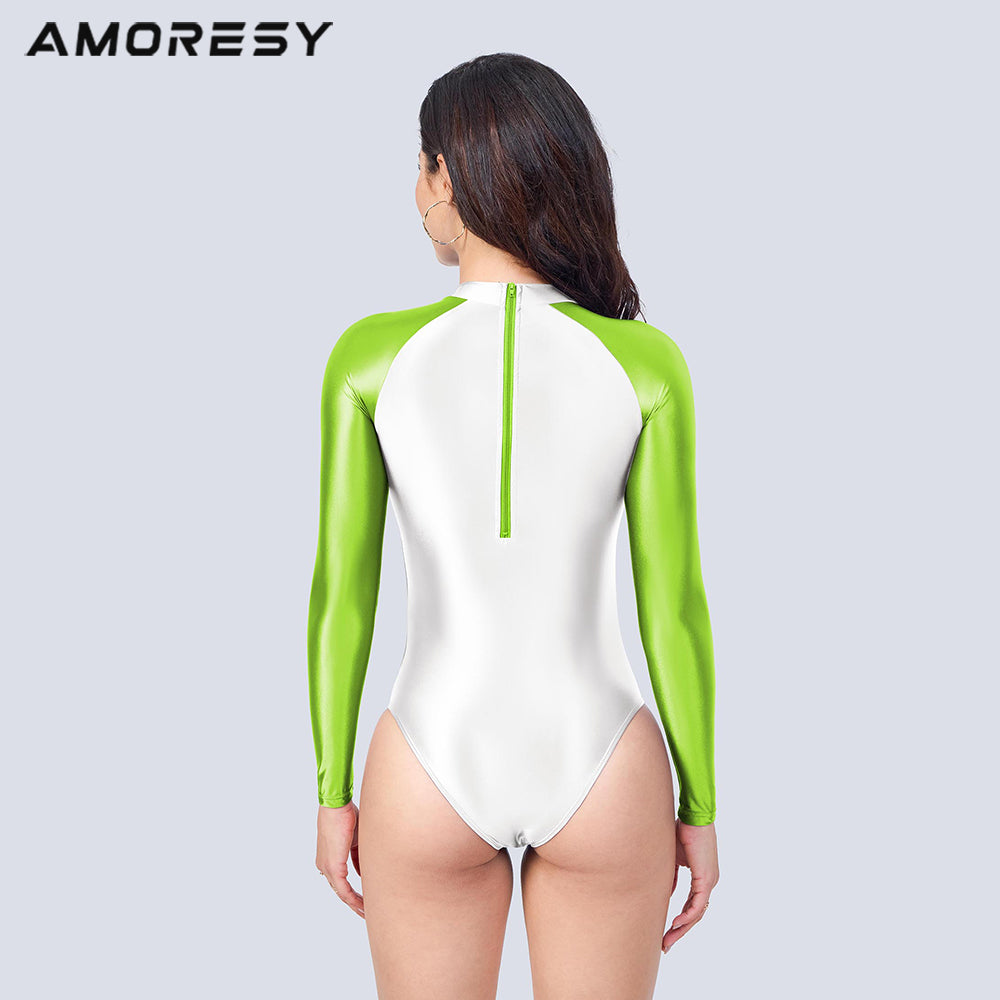 Lyrenza Long-Sleeve Swimsuit Leotard