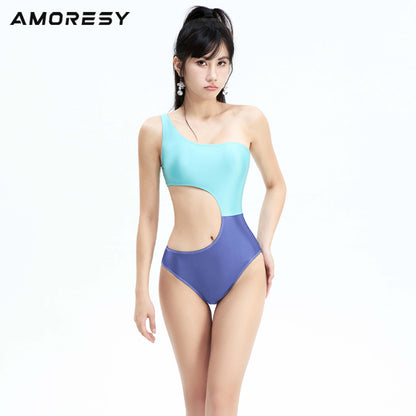 Alyssa Asymmetrical Cutout Swimsuit Leotard