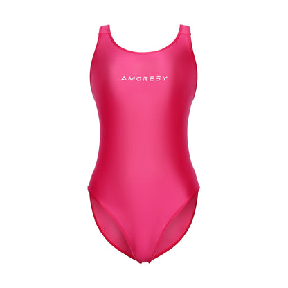 Gaea C Series Sheer High-Leg Backless Swimsuit Leotard