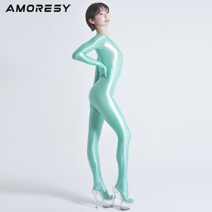 Inferna Sheer Full-Body Catsuit – Gloved and Footed Design