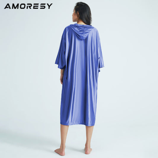 Cassara Hooded Changing Robe Swimming suit - AMORESY