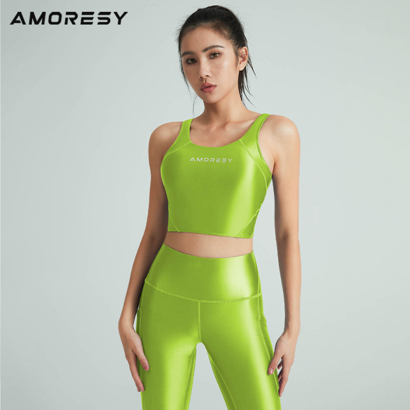 Angelica Sports Crop Top & Leggings - AMORESY