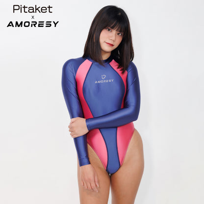 Mylisse Pitaket Long-Sleeve Swimsuit Leotard