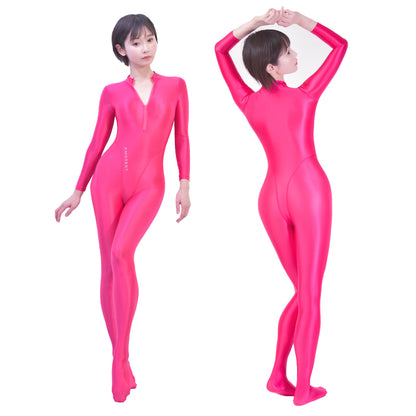 Celestia Series Front-Zip Catsuit - Sheer