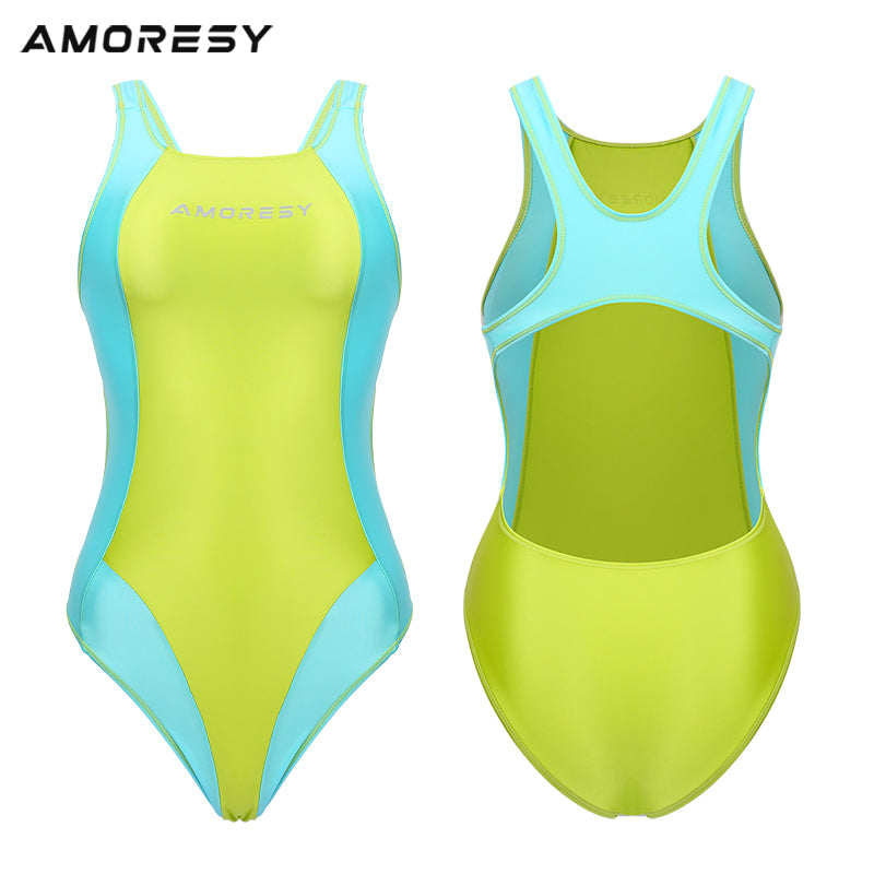 Aphrodite B Series High-Leg Backless Swimsuit Leotard - AMORESY