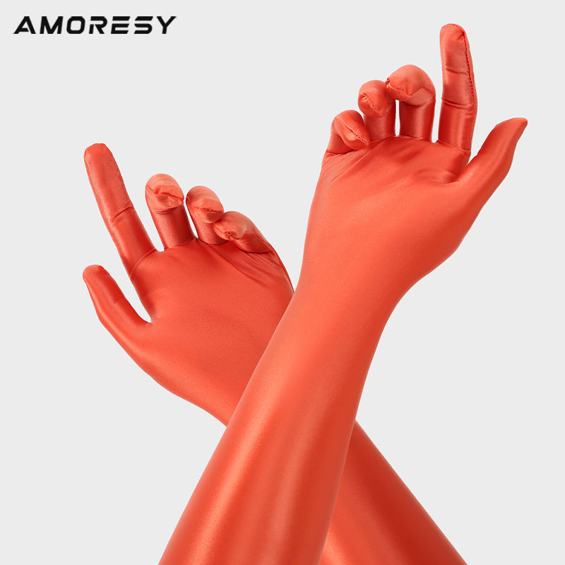 Sheer Elbow-Length Gloves Gloves - AMORESY