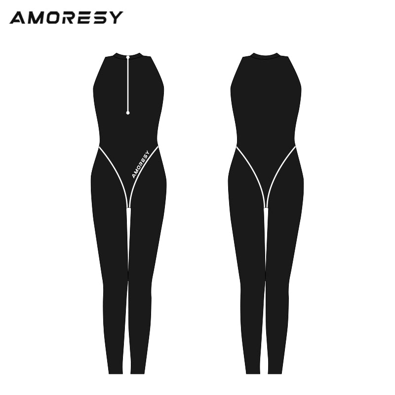 Hera Series Front-Zip Catsuit Catsuit - AMORESY