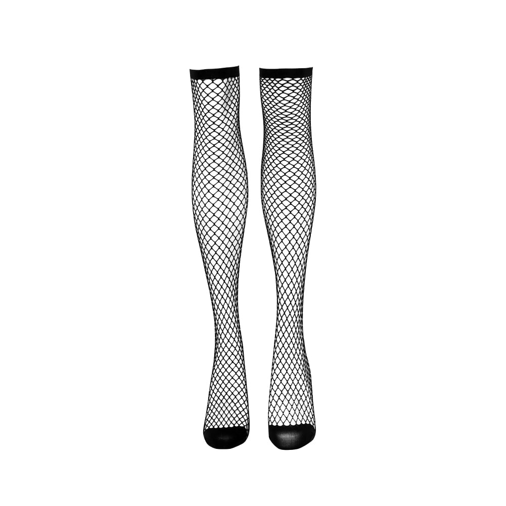 Deluxiti Knee-High Fishnet Stockings - AMORESY