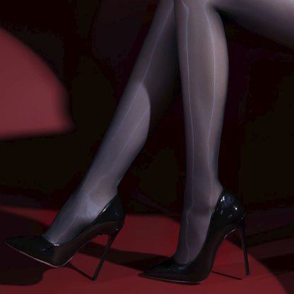Glimmerati Ultra-Shiny Seamless Crotchless Tights