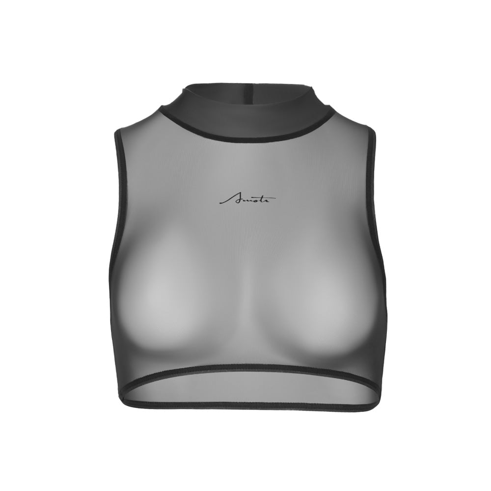 Cheekiti Sheer Racerback Crop-Top & Brief Set