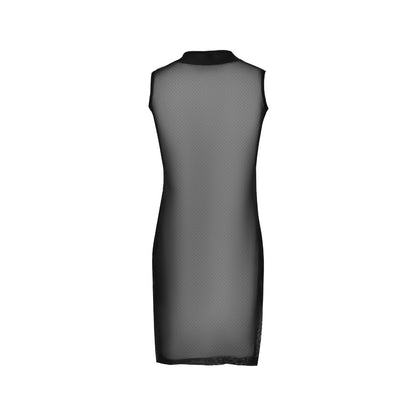 Oti Sheer Cheongsam High-Slit Dress