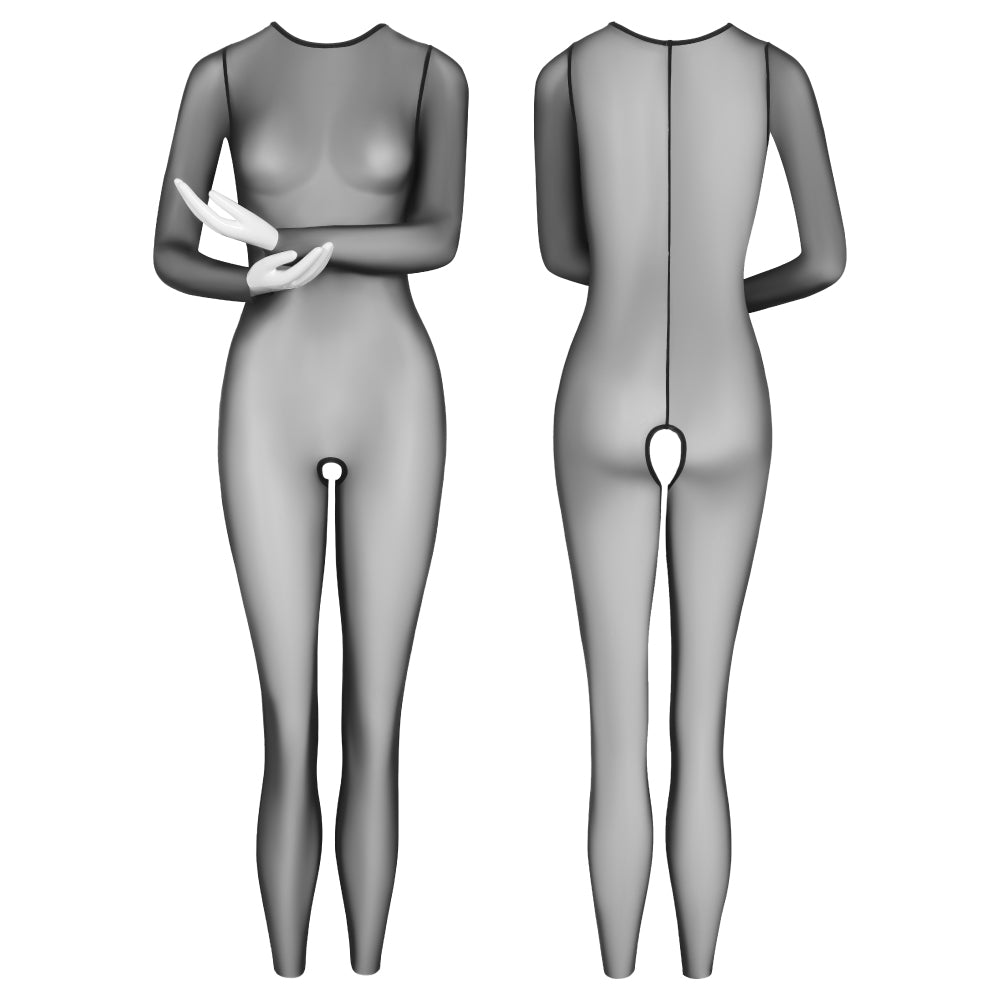 Inconformiti Sheer Mesh Crotchless Bodysuit