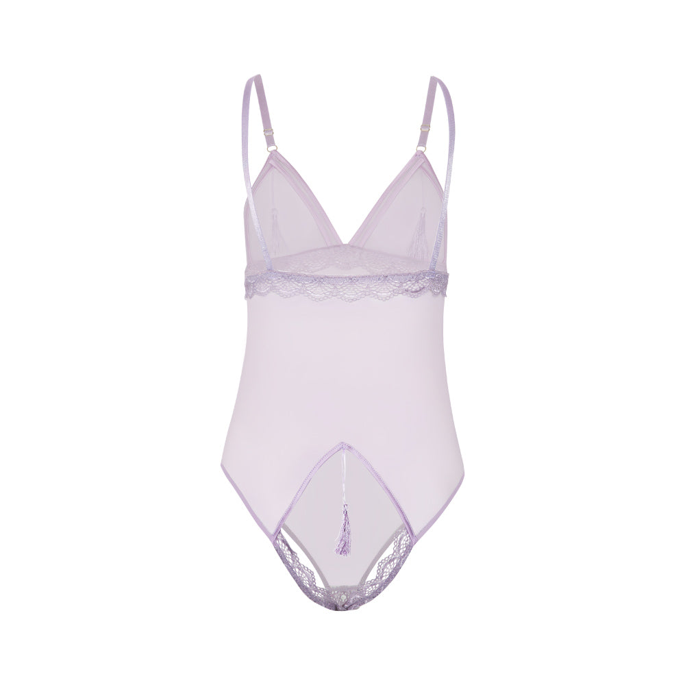 Opaciti Sheer Crotchless Tasseled Bodysuit