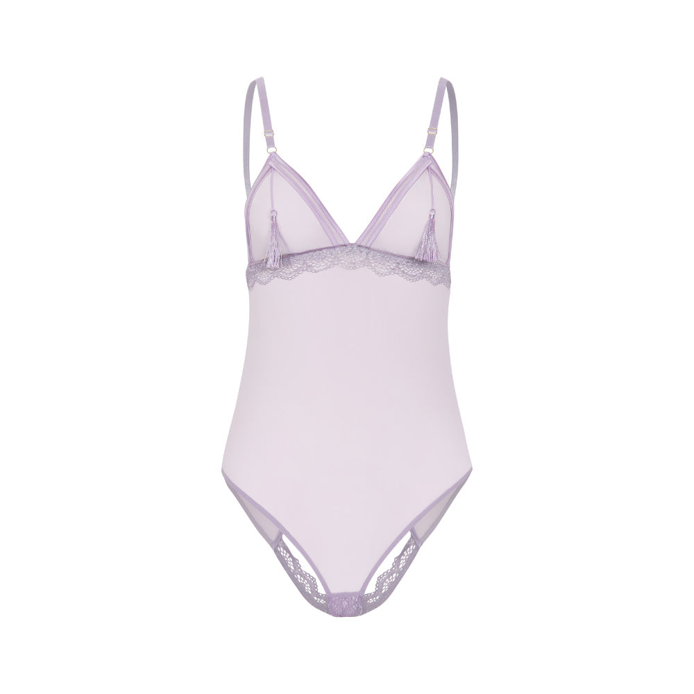 Opaciti Sheer Crotchless Tasseled Bodysuit