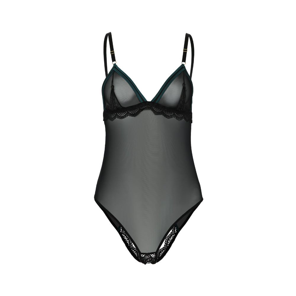 Opaciti Sheer Crotchless Tasseled Bodysuit
