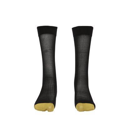 Intensiti Men’s Mid-Length Semi-Sheer Socks Lingerie Gold/Black / One size - AMORESY