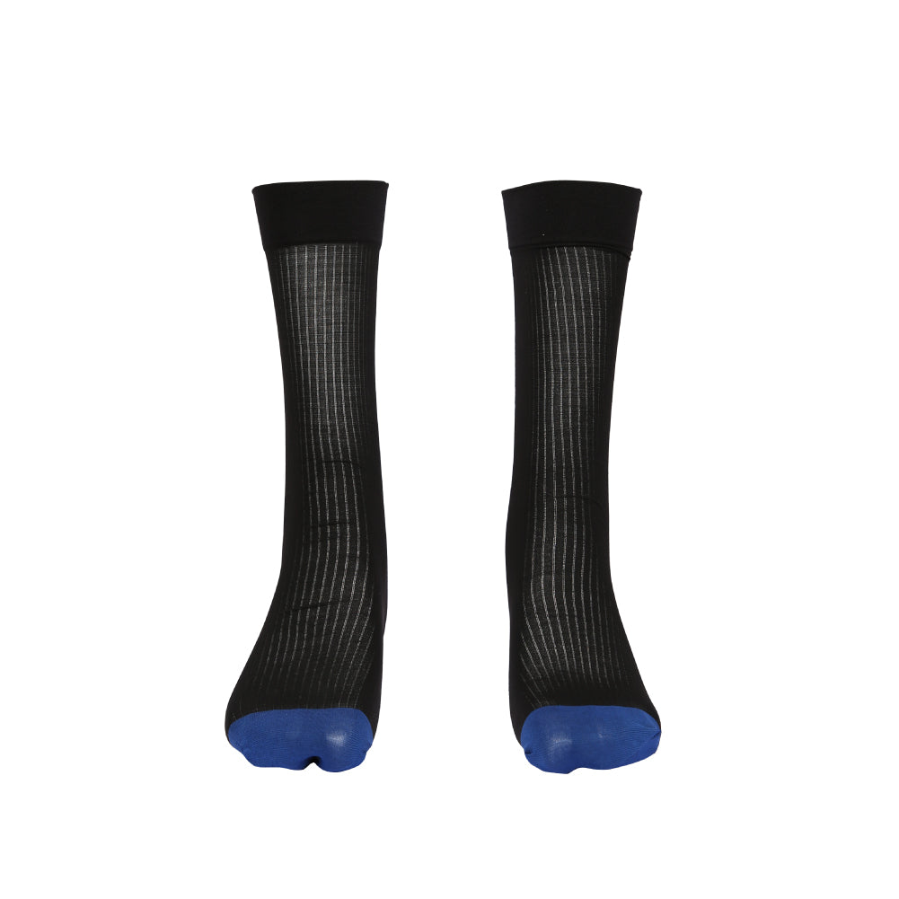 Intensiti Men’s Mid-Length Semi-Sheer Socks Lingerie Blue/Black / One size - AMORESY