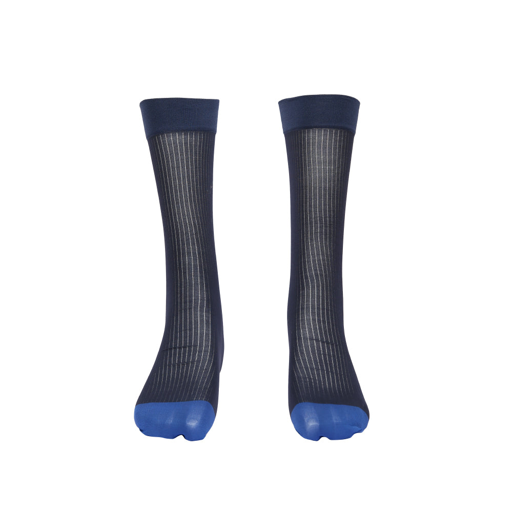 Intensiti Men’s Mid-Length Semi-Sheer Socks Lingerie Blue/Navy Blue / One size - AMORESY