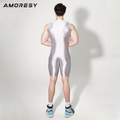 Amoresy海神系列紧身弹力运动健身跑步背心