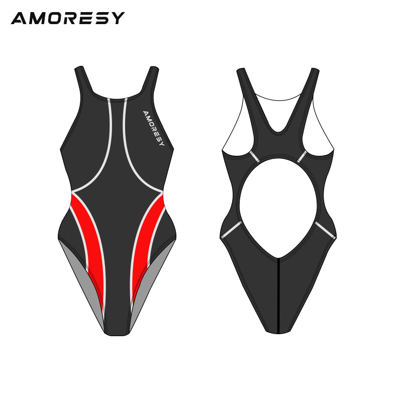 Zalara High-Leg Backless Swimsuit Leotard Swimming suit - AMORESY