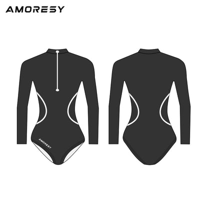 AMORESY Lachesis シリーズ フロントジッパー サーフィン競技用水着
