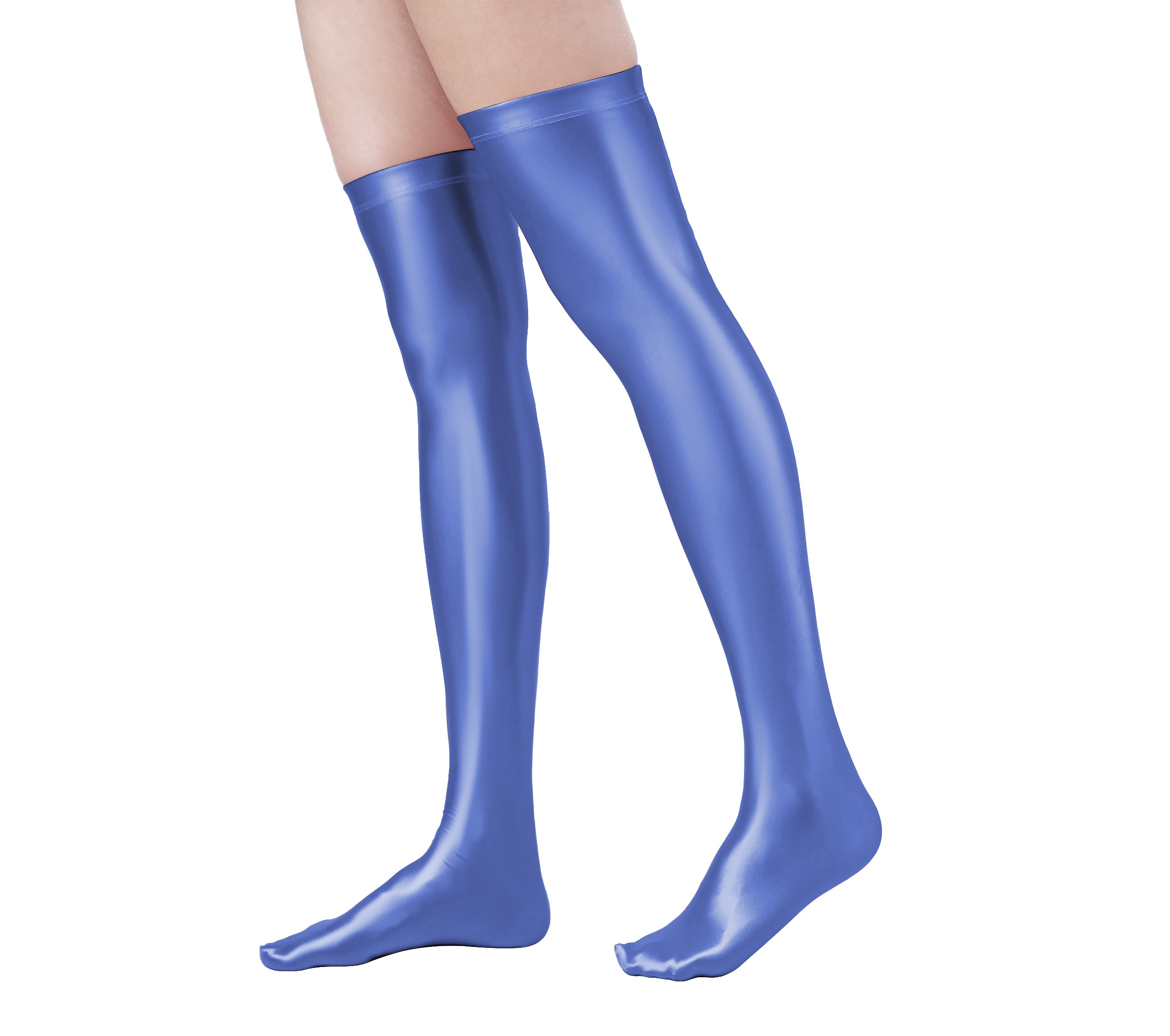 Blue thigh high on sale stockings